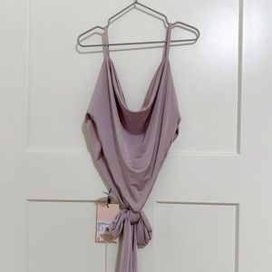Petite Mauve Slinky Hanky Hem Cami Top